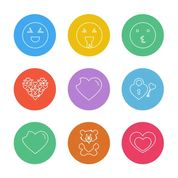 Beyaz arka plan üzerinde farklı minimalist düz vektör app simgeleri