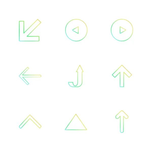 Différentes Icônes Application Vectorielle Plate Minimaliste Sur Fond Blanc — Image vectorielle