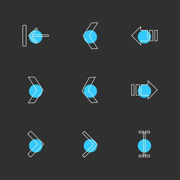 Set Minimalistischer Flacher Vektor App Symbole Mit Bunten Kreisen Auf — Stockvektor