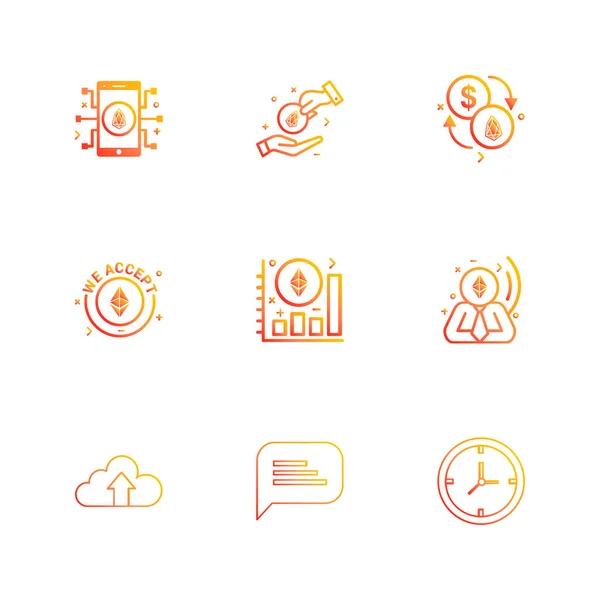 Vector Collection Business Creative Flat Design Icons — Stock Vector