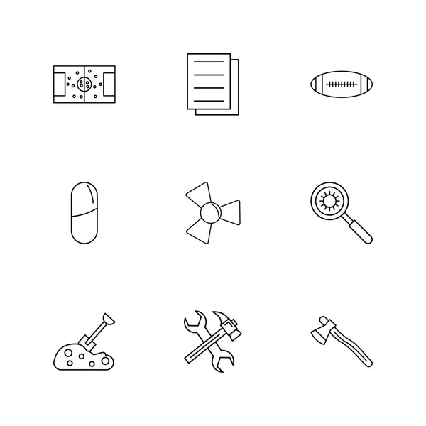 Simple Set Flat App Icons Vector Illustration — Stock Vector