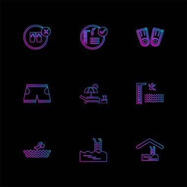 Farklı minimalist düz vektör app simgeleri