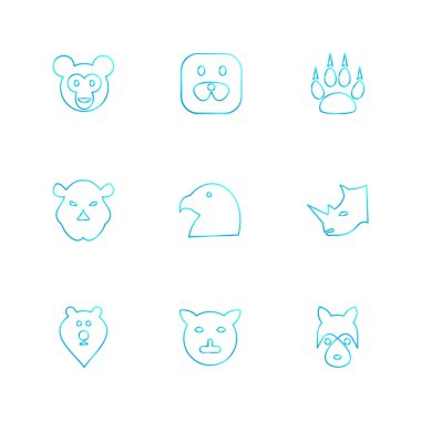 minimalist düz vektör app simgeleri beyaz arka plan üzerinde 