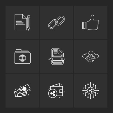 iş yaratıcı düz tasarım simgeler vektör koleksiyonu