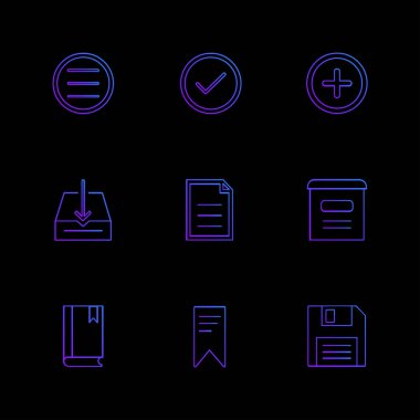 iş ve finans kavramı, yaratıcı farklı Internet düz vektör app simgeleri 