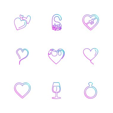 Farklı minimalist düz vektör app simgeleri