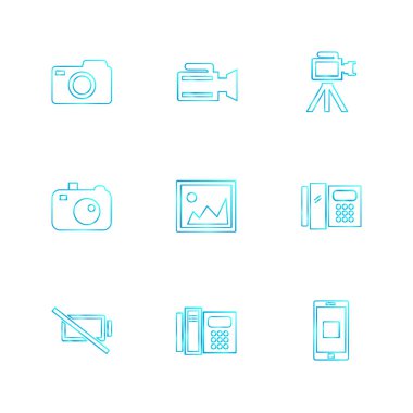 minimalist düz vektör app simgeleri beyaz arka plan üzerinde 