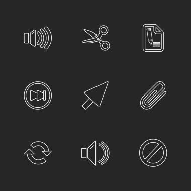 çeşitli vektör app simge kümesi         