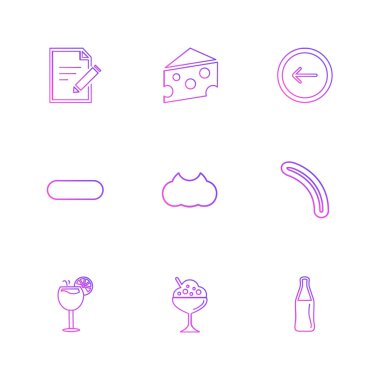 minimalist düz vektör app simgeleri beyaz arka plan üzerinde