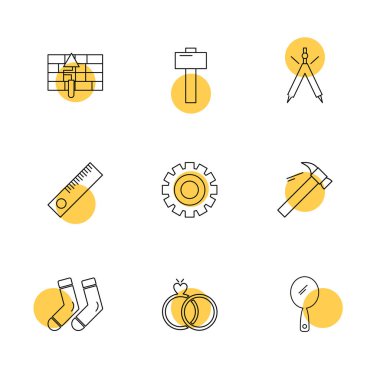 Beyaz arka plan üzerinde renkli minimalist düz vektör app simgeleri