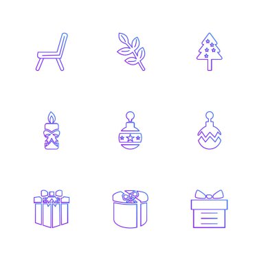 Beyaz arka plan üzerinde farklı minimalist düz vektör app simgeleri