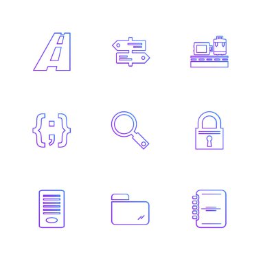 çeşitli vektör app simge kümesi         