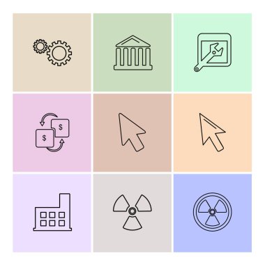 Farklı minimalist düz vektör app simgeleri