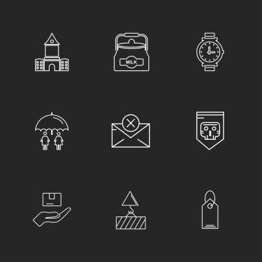 Farklı minimalist düz vektör app simgeleri