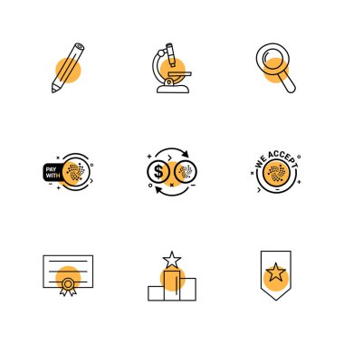 beyaz zemin üzerine minimalist düz vektör app simge kümesi