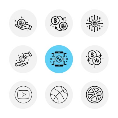 iş yaratıcı düz tasarım simgeler vektör koleksiyonu