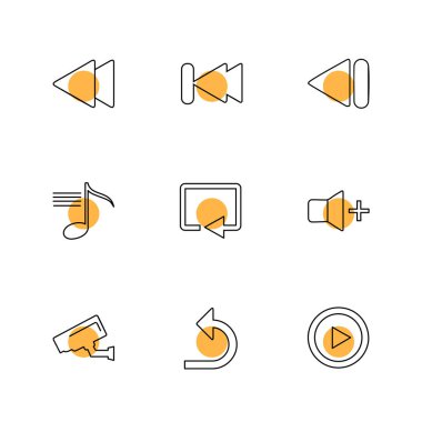 Basit düz app simgeleri, vektör çizim rastgele dizi