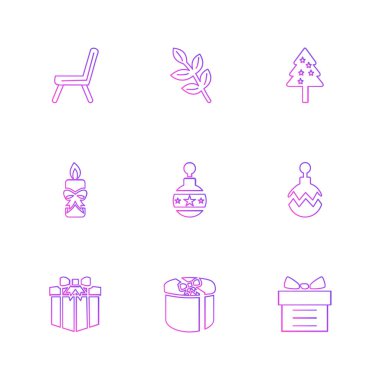 beyaz zemin üzerine minimalist düz vektör app simge kümesi