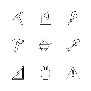 minimalist düz vektör app simgeleri beyaz arka plan üzerinde