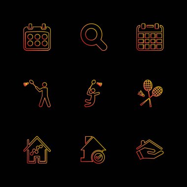 spor düz tasarım simgeler vektör koleksiyonu