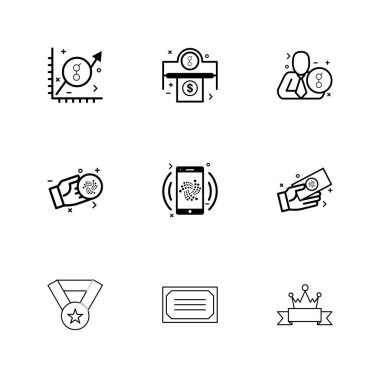 çeşitli vektör app simge kümesi         