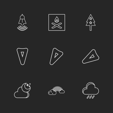 Farklı minimalist düz vektör app simgeleri