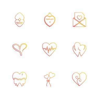 Beyaz arka plan üzerinde farklı minimalist düz vektör app simgeleri