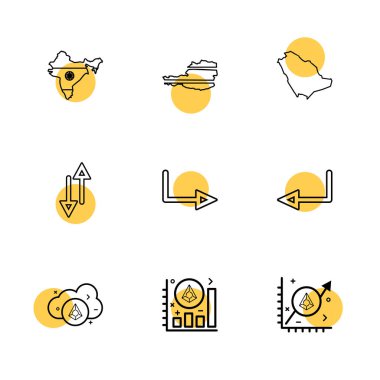 minimalist düz vektör app simgeleri beyaz arka plan üzerinde