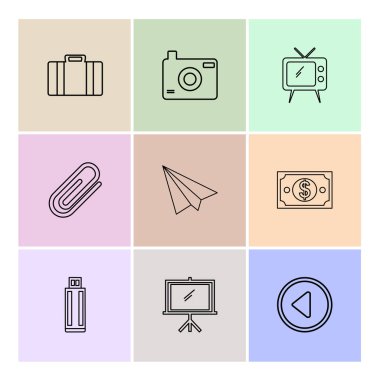 çeşitli vektör app simge kümesi         