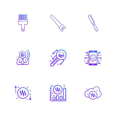 iş yaratıcı düz tasarım simgeler vektör koleksiyonu