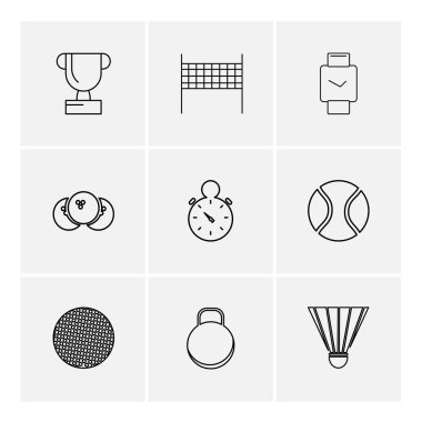 Farklı minimalist düz vektör app simgeleri