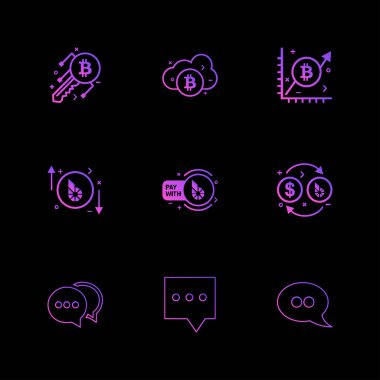 Farklı minimalist düz vektör app simgeleri