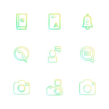 Farklı minimalist düz vektör app simgeleri