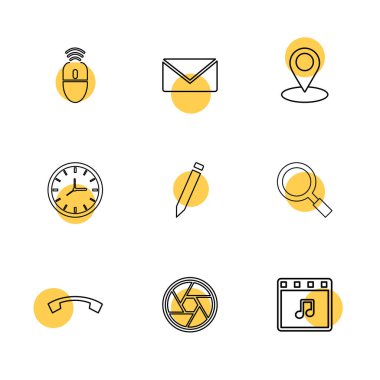 minimalist düz vektör app simgeleri beyaz arka plan üzerinde 