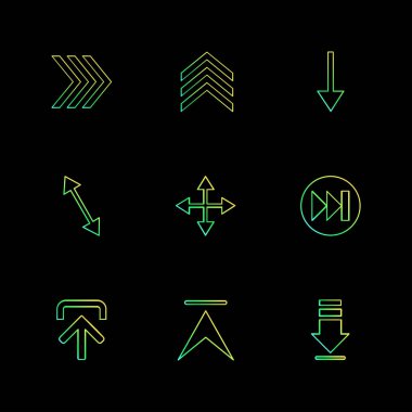 Farklı minimalist düz vektör app simgeleri