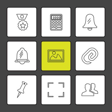 Farklı minimalist düz vektör app simgeleri