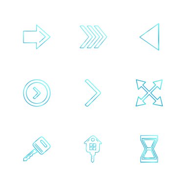 minimalist düz vektör app simgeleri beyaz arka plan üzerinde