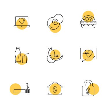 Beyaz arka plan basit düz app simgeleri