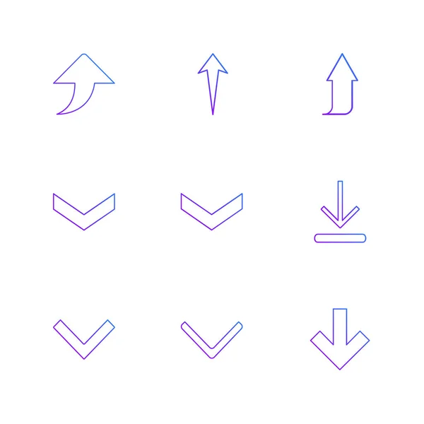 Conjunto Iconos Aplicaciones Vectores Planos Minimalistas Sobre Fondo Blanco — Vector de stock