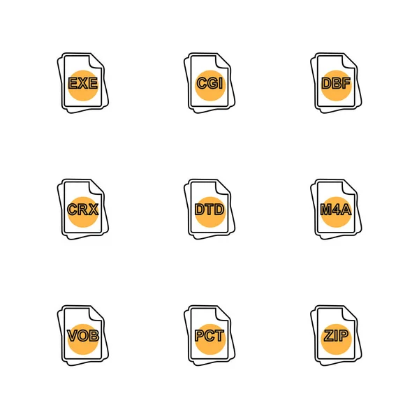 Набор Значков Случайный Набор Простых Плоских Значков Логотипов Приложения Векторная — стоковый вектор