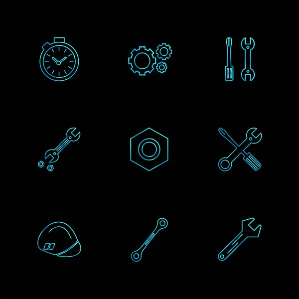 Conjunto Varios Iconos Aplicaciones Vectoriales — Vector de stock