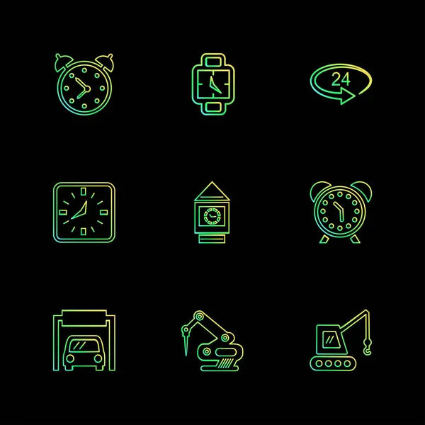 Conjunto Varios Iconos Aplicaciones Vectoriales — Vector de stock