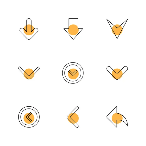 Minimalistische Flache Vektor App Symbole Mit Kreisen Auf Weißem Hintergrund — Stockvektor