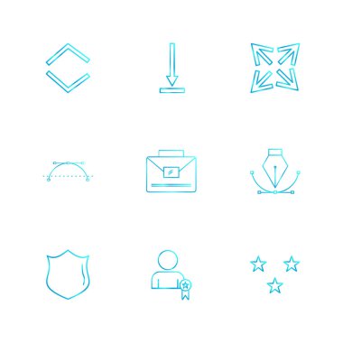 iş yaratıcı düz tasarım simgeler vektör koleksiyonu