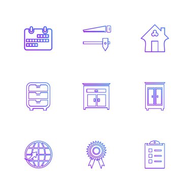 minimalist düz vektör app simgeleri beyaz arka plan üzerinde
