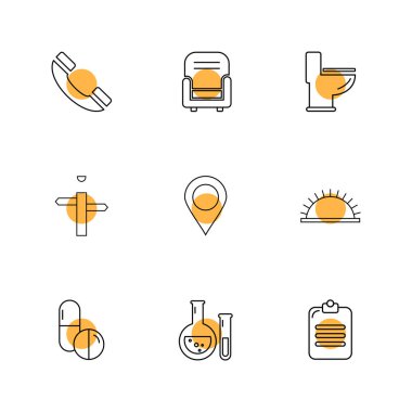 minimalist düz vektör app simgeleri beyaz arka plan üzerinde