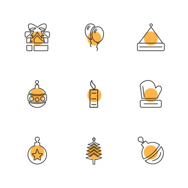 Farklı minimalist düz vektör app simgeleri