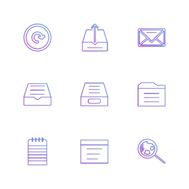 minimalist düz vektör app simgeleri beyaz arka plan üzerinde