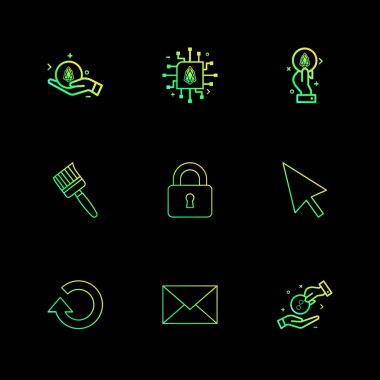 iş yaratıcı düz tasarım simgeler vektör koleksiyonu