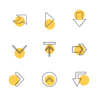 Beyaz arka plan üzerinde farklı minimalist düz vektör app simgeleri